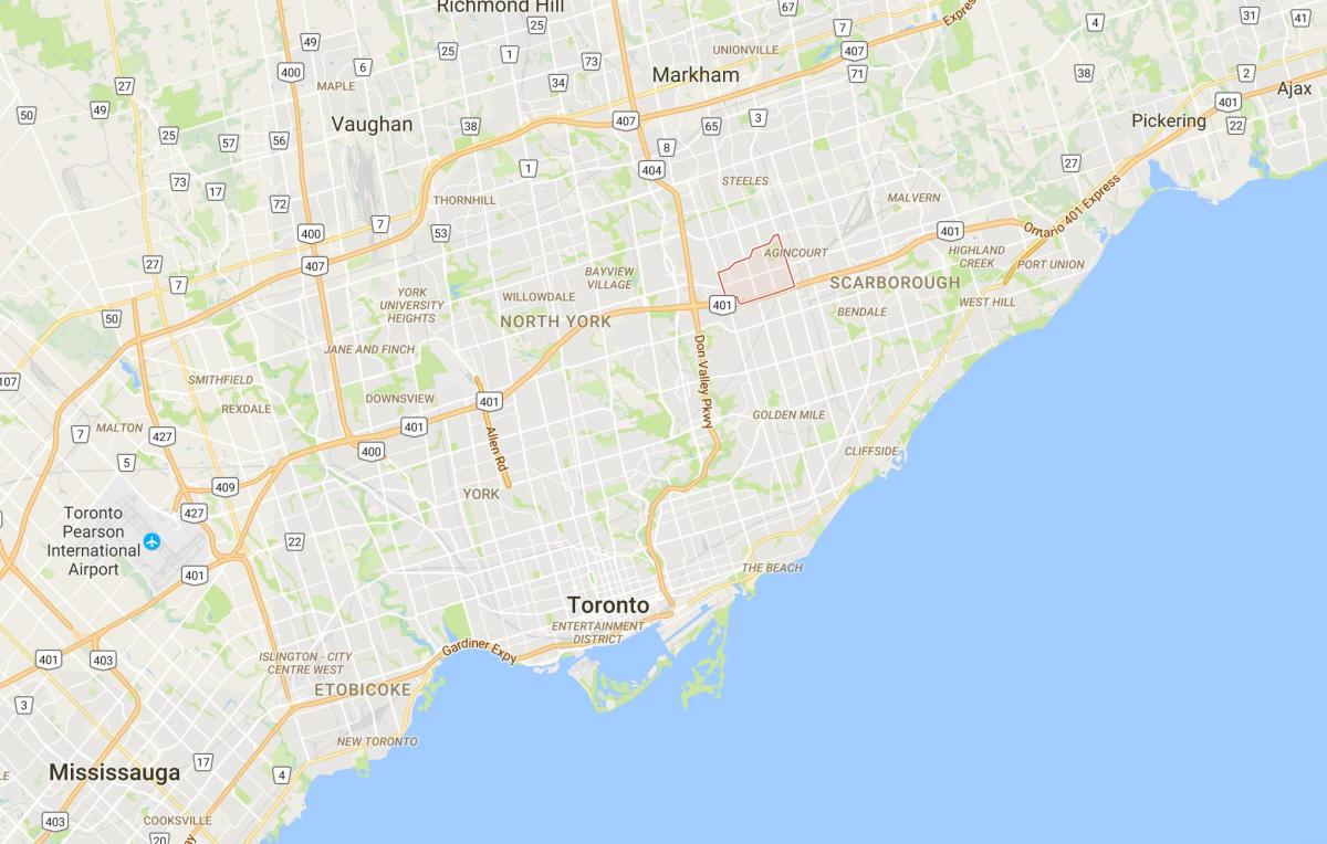 Kaart Tam O'Shanter – Sullivandistrict Toronto