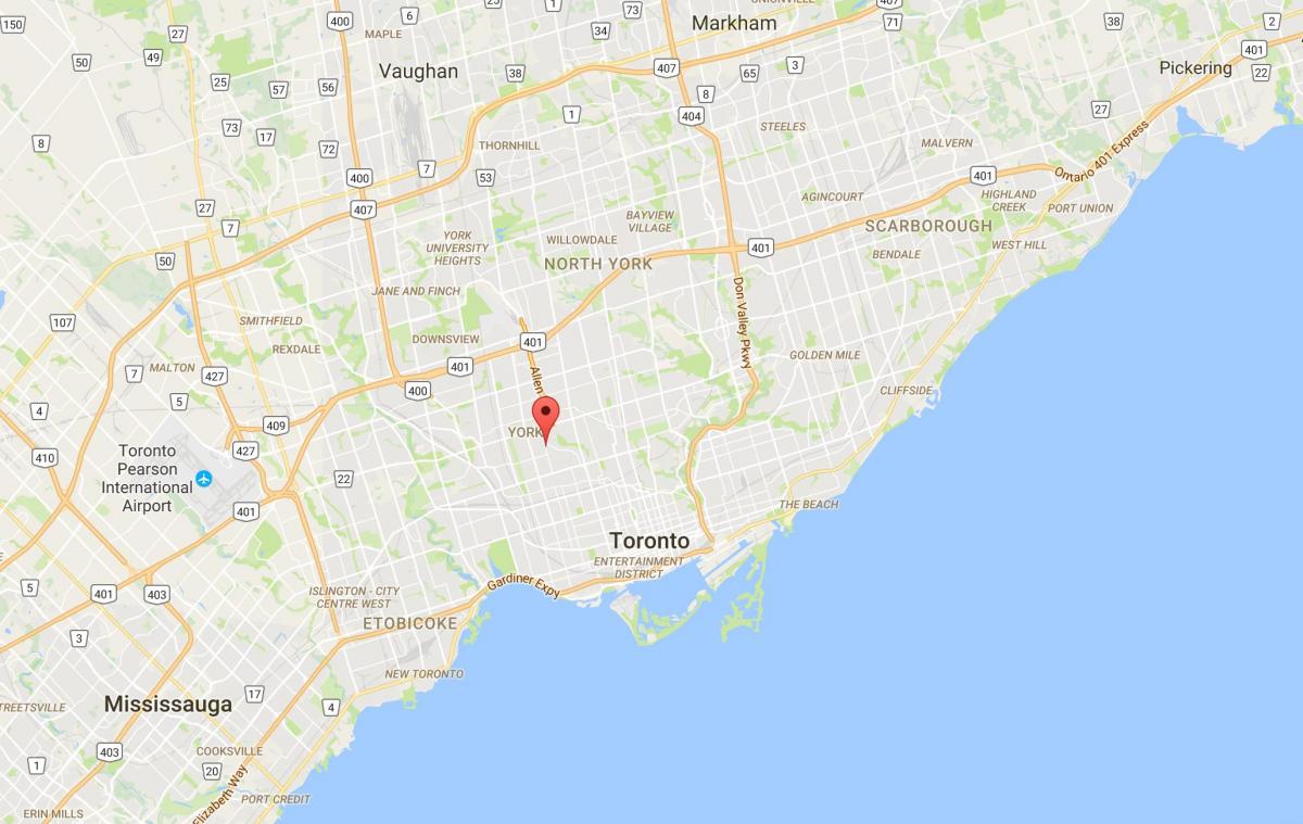 Kaart Tammik–Vaughan linnaosa Toronto