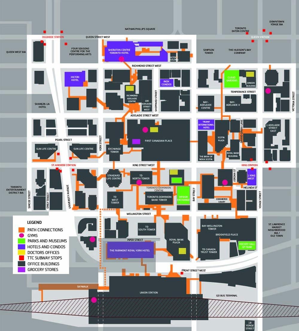 Kaart, Tee Toronto Kesklinna Jalakäijate Promenaadile