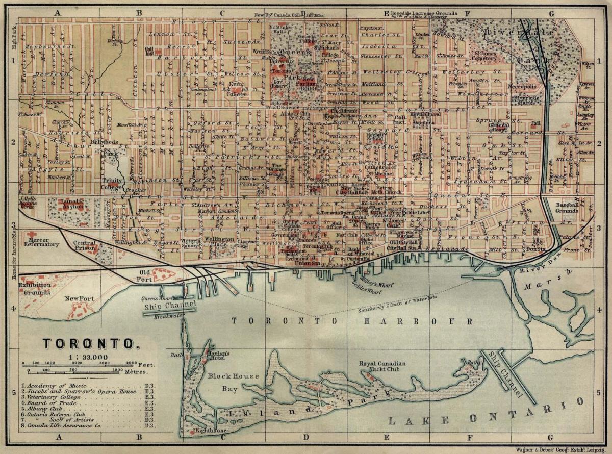 Kaart Toronto 1894