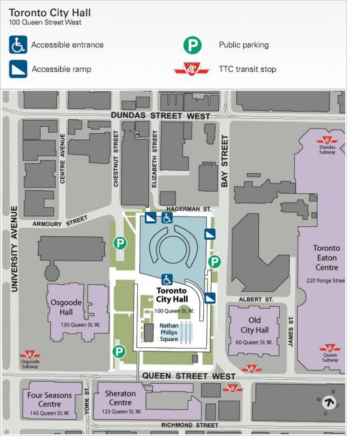 Kaart Toronto City Hall