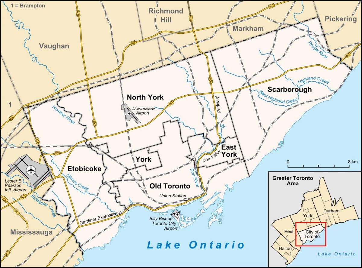 Kaart Toronto