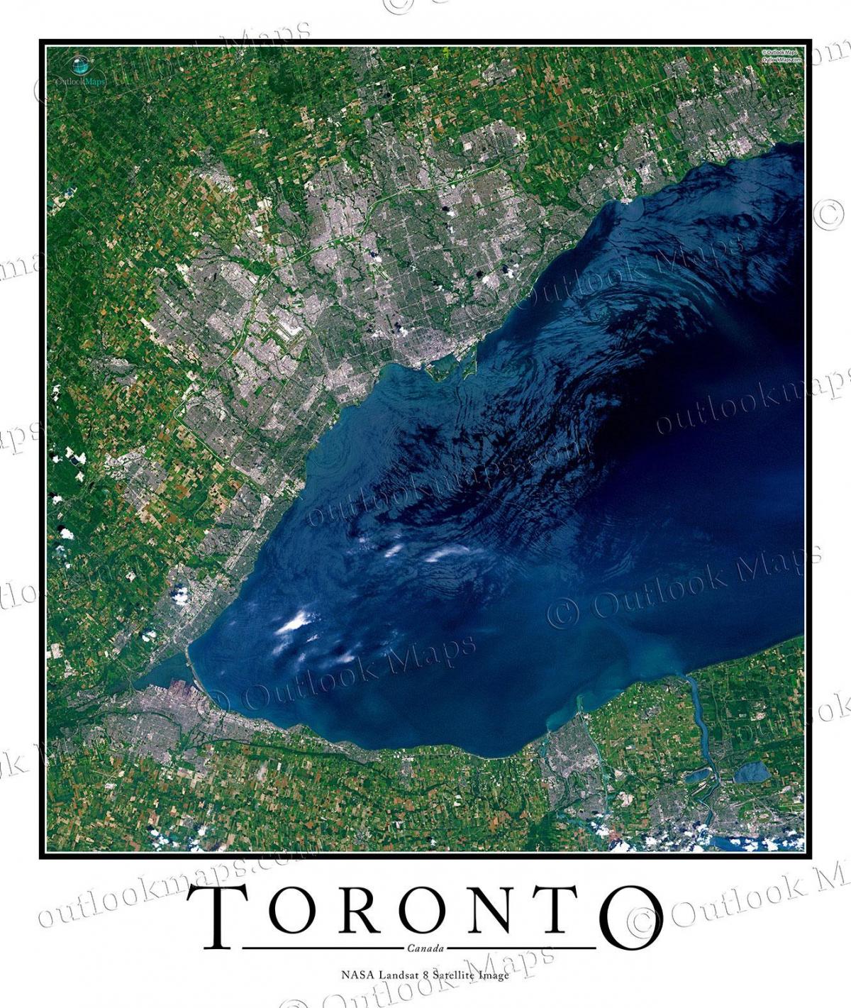Kaart Toronto lake Ontario satellite