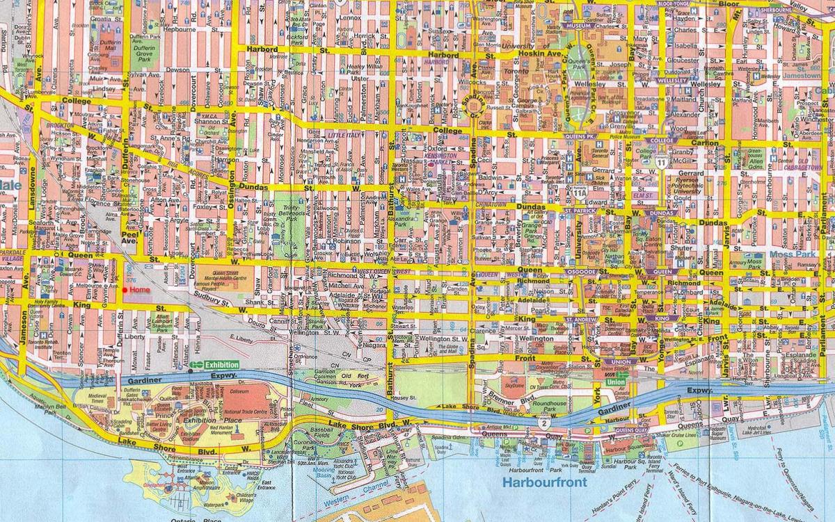 Kaart Toronto Linna Kanada