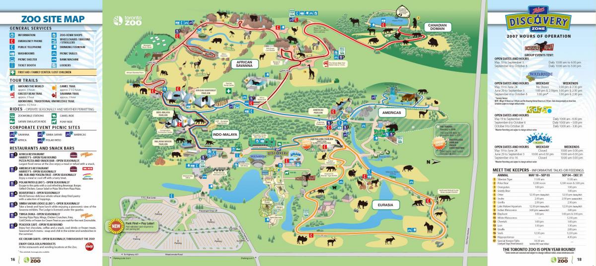Kaart Toronto loomaaed