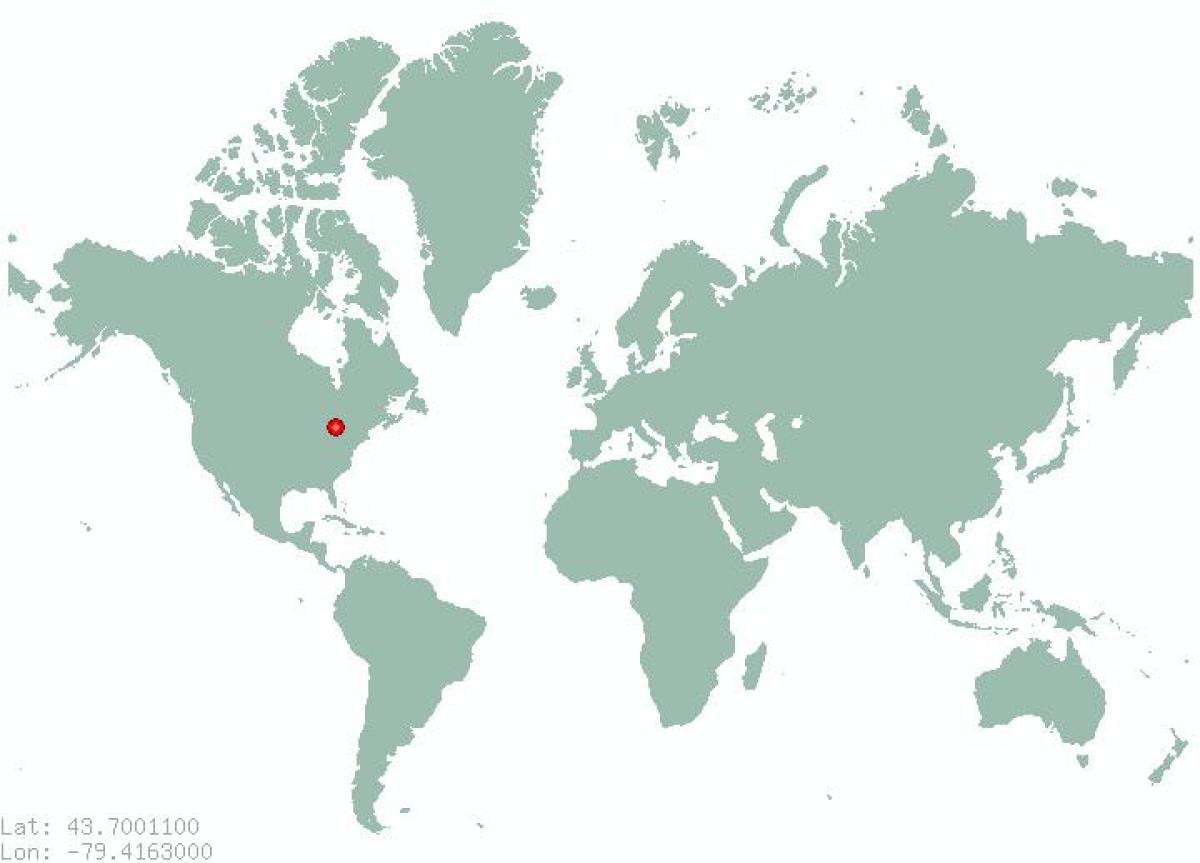 Kaart Toronto maailma