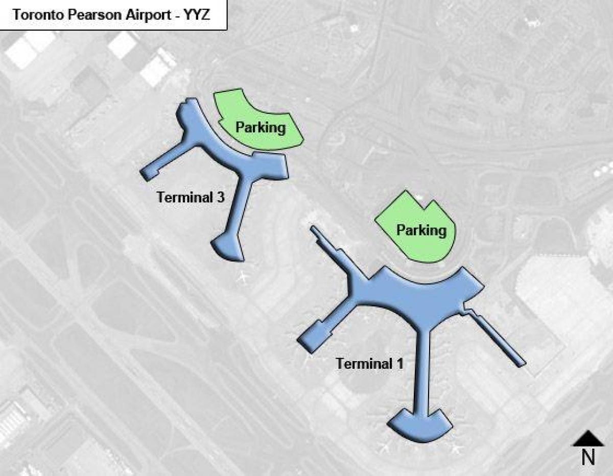 Kaart Toronto Pearson lennujaama Kanada
