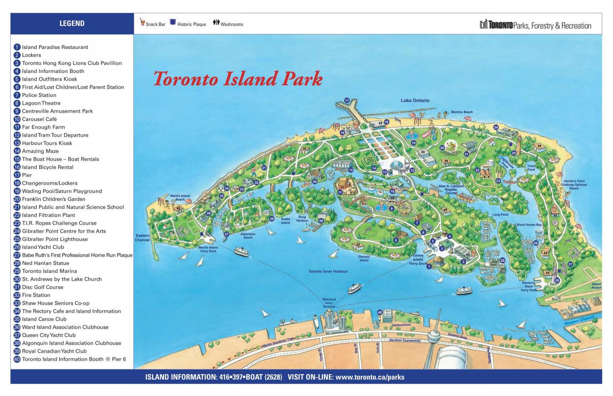 Kaart Toronto saare park