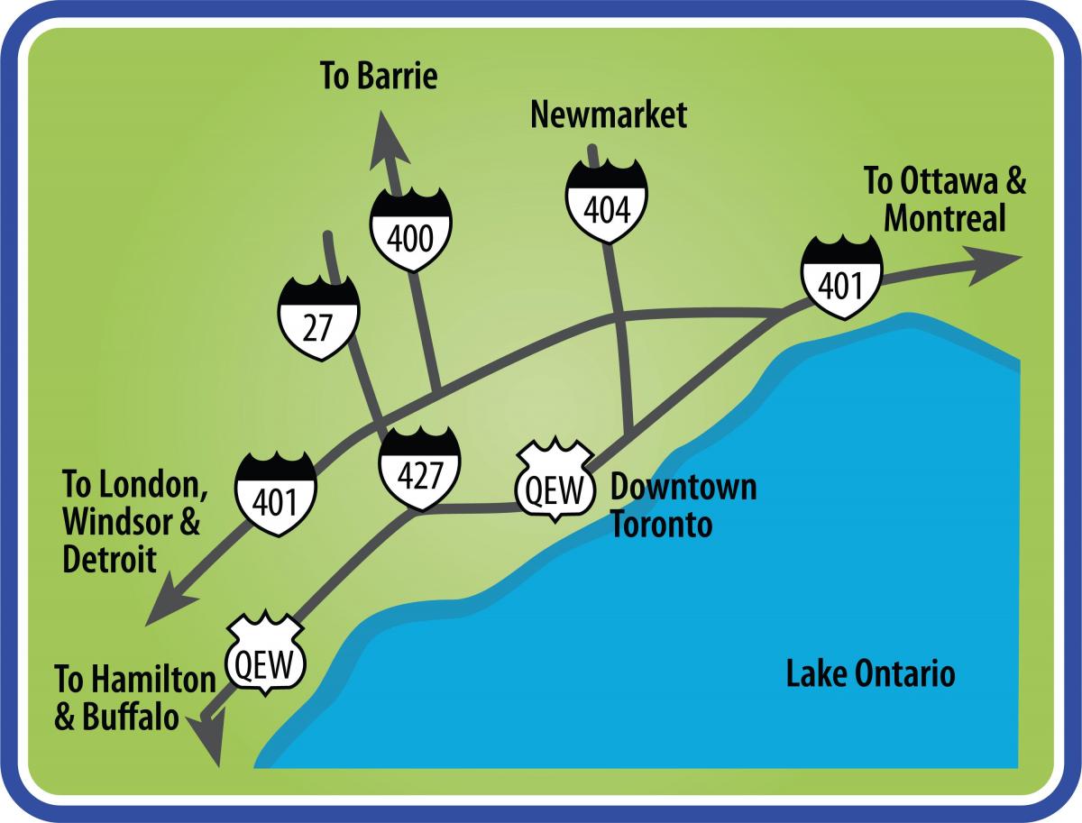 Kaart Toronto sõidujuhised