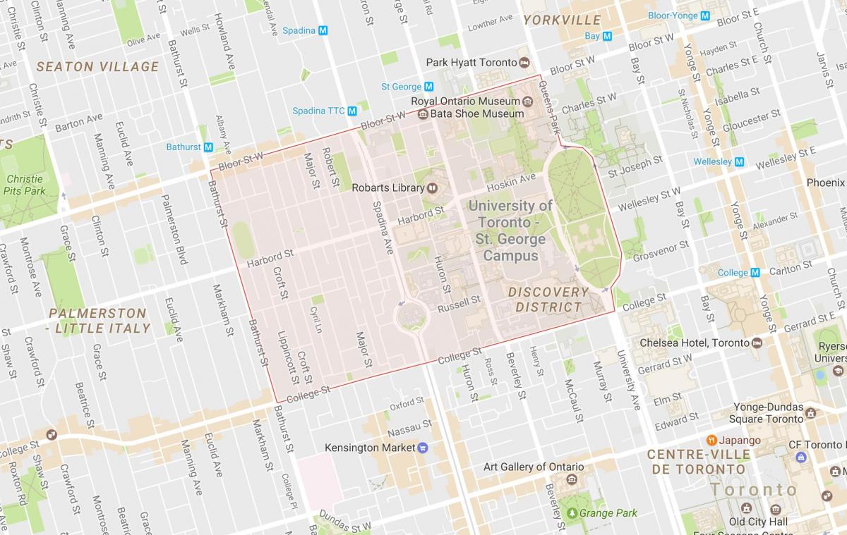 Kaart, Ülikooli Toronto