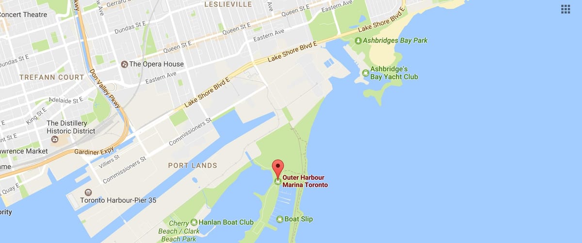 Kaart Välimine harbour marina Toronto