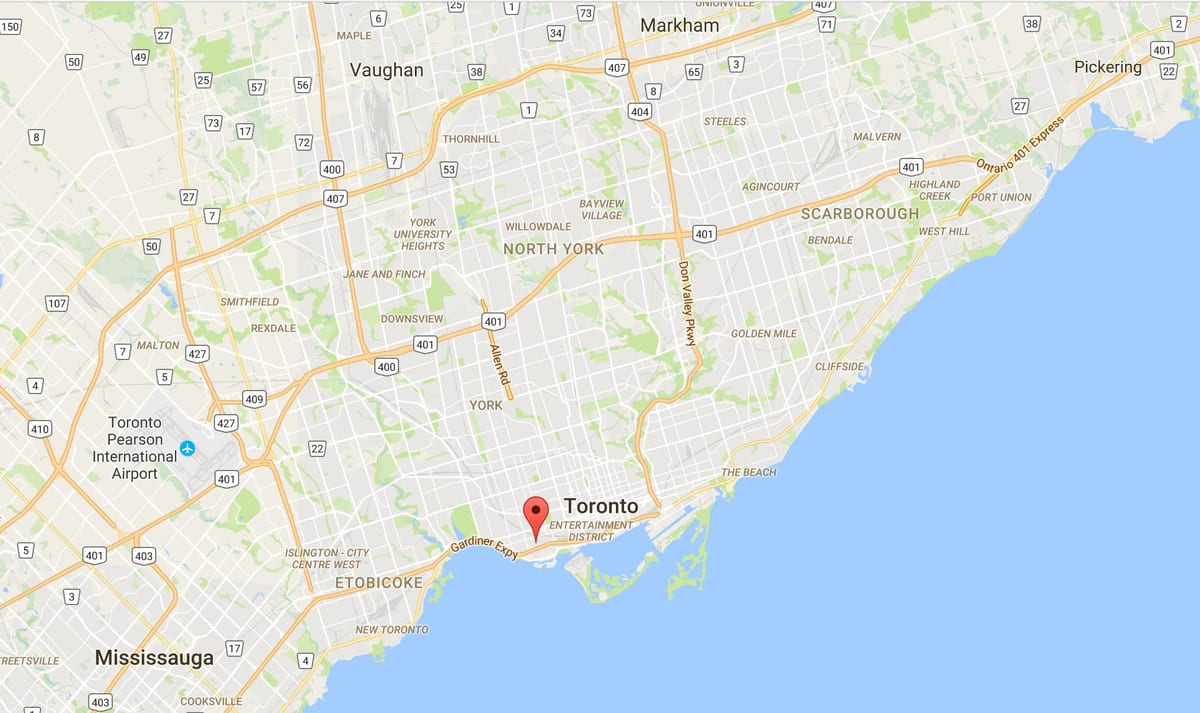 Kaart Vabaduse Küla Toronto linnaosa