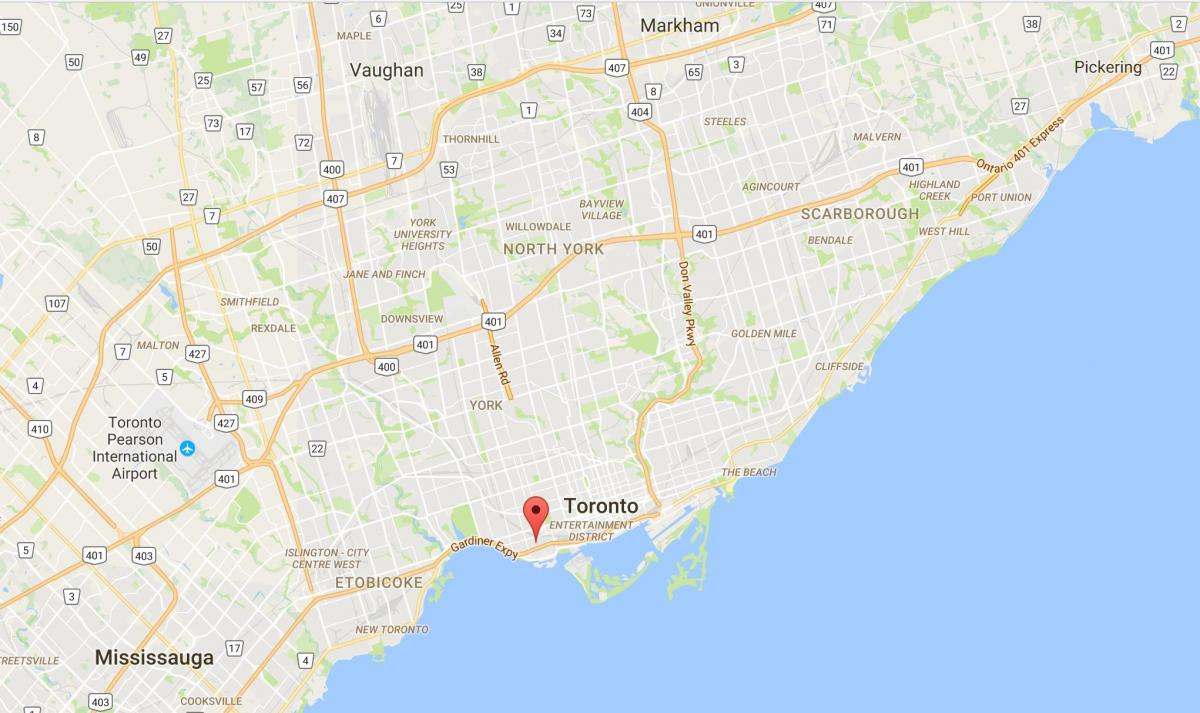 Kaart Vabaduse Küla Toronto linnaosa