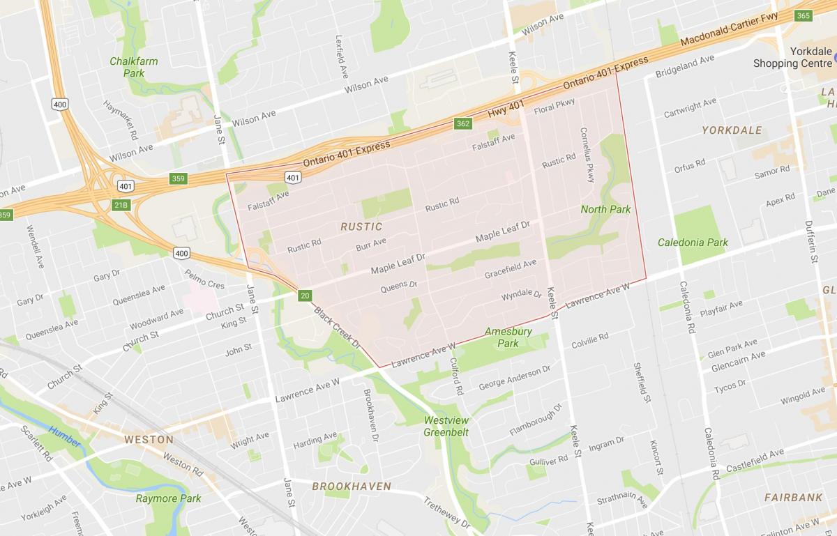 Kaart Vaher Leafneighbourhood Toronto