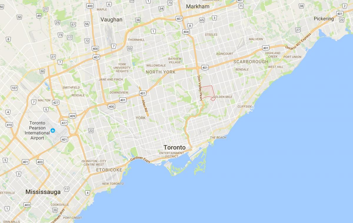 Kaart Victoria Küla Toronto linnaosa