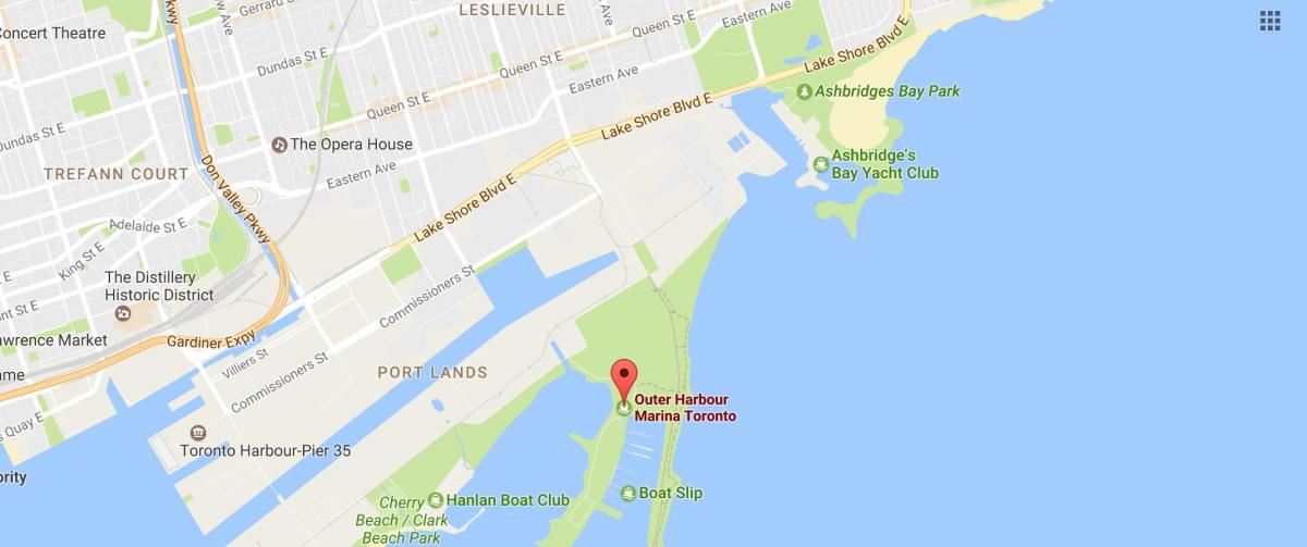Kaart Välimine harbour marina Toronto
