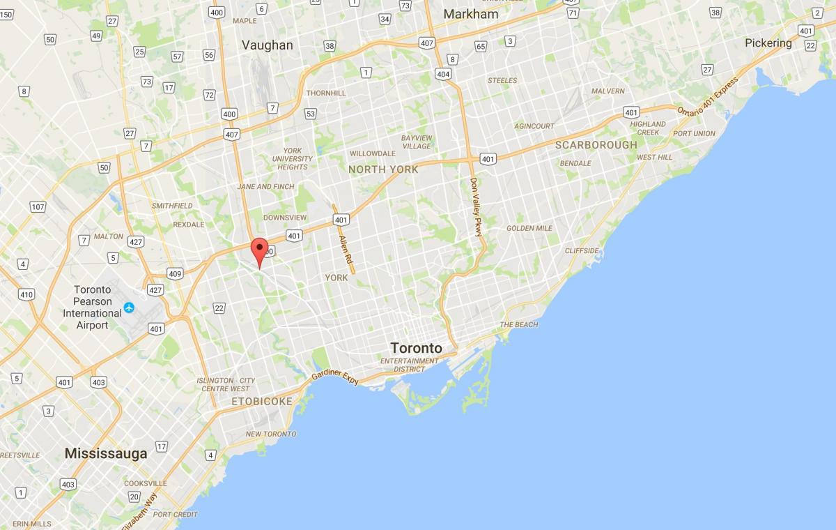Kaart Weston linnaosa Toronto