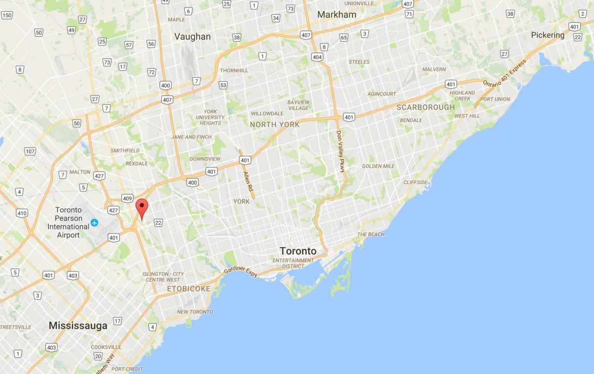 Kaart Willowridge linnaosa Toronto