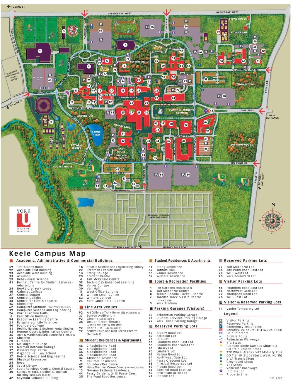 Kaart York university language campus