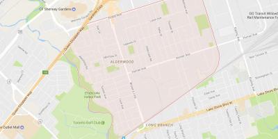 Kaart Alderwood Parkview naabrus-Toronto