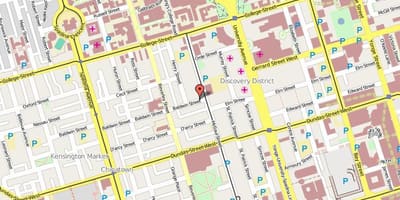 Kaart Baldwin Küla Toronto