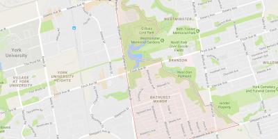 Kaart Bathurst Mõisa naabruses Toronto