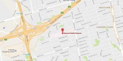 Kaart Baycrest Health Sciences Toronto