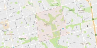 Kaart Bayview Metsa – Steeles naabrus-Toronto