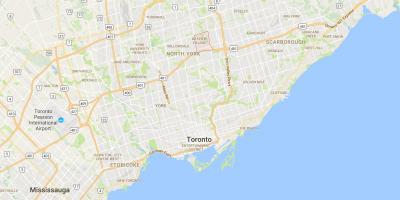 Kaart Bayview Village linnaosa Toronto