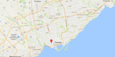 Kaart Beaconsfield Küla Toronto linnaosa