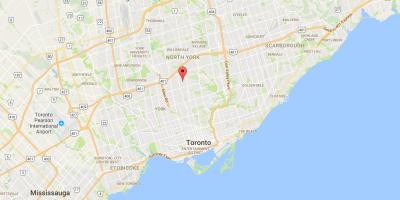 Kaart Bedford Park district Toronto