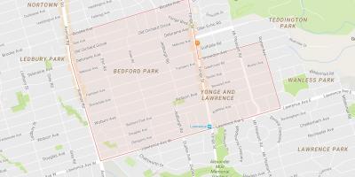 Kaart Bedford Park naabruses Toronto