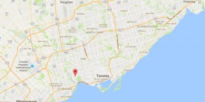 Kaart Bloor West Village linnaosa Toronto