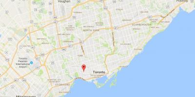 Kaart Brockton Village linnaosa Toronto