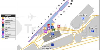 Kaart Buffalo Niagara airport
