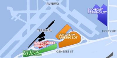 Kaart Buffalo Niagara airport parkimine
