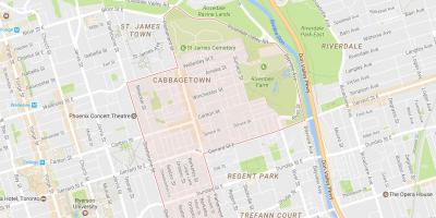 Kaart Cabbagetown naabrus-Toronto