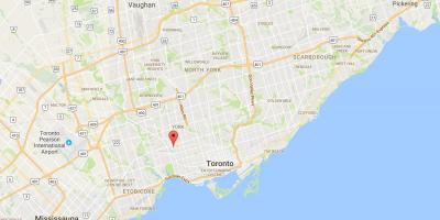 Kaart Carleton Küla Toronto linnaosa