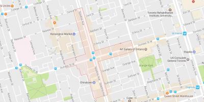 Kaart Chinatown naabruses Toronto