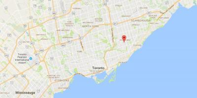 Kaart Clairlea linnaosa Toronto