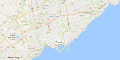 Kaart Clanton Park district Toronto