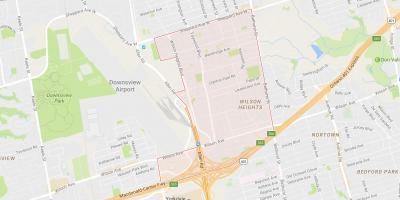 Kaart Clanton Park naabruses Toronto