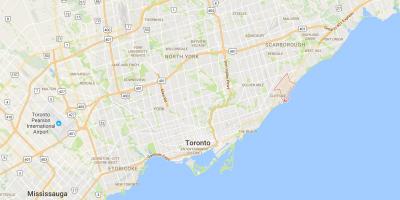 Kaart Cliffcrest linnaosa Toronto