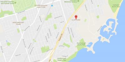 Kaart Cliffside naabrus-Toronto
