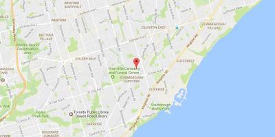Kaart Danforth road Toronto