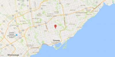 Kaart Davisville Küla Toronto linnaosa