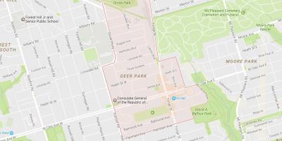 Kaart Deer Park naabruses Toronto