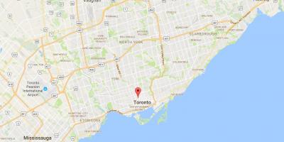 Kaart Discovery District ringkond Toronto