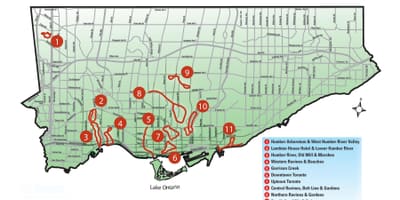 Kaart discovery kõndida Toronto