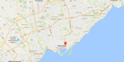 Kaart Distillery District ringkond Toronto